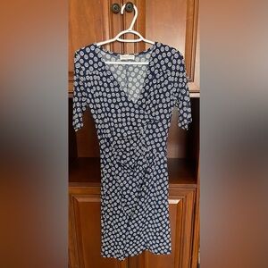 ReVd’elle Paris Print 1/4 Sleeve Wrap Dress